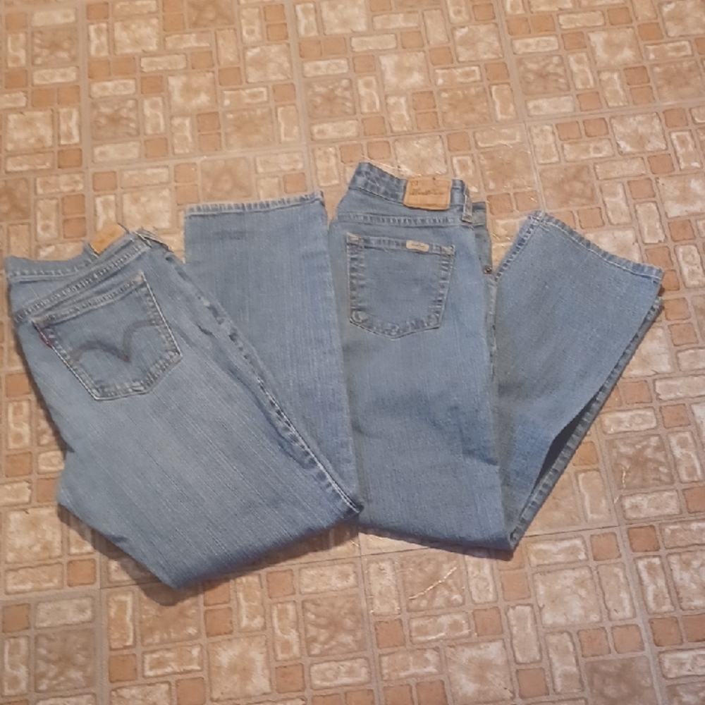 Levi's Blue Straight Leg Jeans Classic Style Size 8 Short 2 Pair